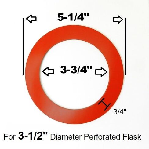 Silicone Rubber Gasket for Vacuum Perforated Flasks 3-1/2" Jewelry Casting by JTS in Saudi Arabia