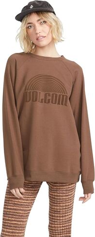 سويت شيرت نسائي من الصوف من Volcom Stone Magic Boyfriend Crew، مقاس صغير in Saudi Arabia