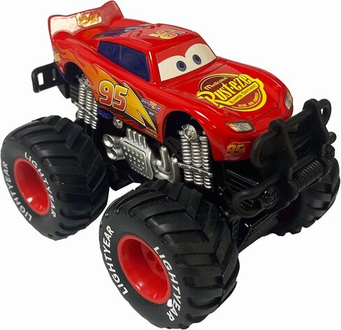 Movie Cars 2 3 Curz Mater Black Storm Jackson Danny Swervez Giant Wheels Cars Diecast Vehicles Toys Set Children Car Toy Friction Powered Truck Toy (Rocket McQueen) in Saudi Arabia