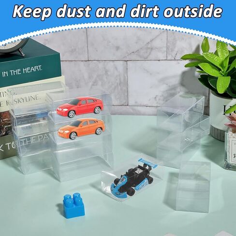 200 PCS 1/64 Display Case for Model Car,Clear Storage Display Case,Model Cars Protector for Hot Wheels (3.2"×1.2"×1.6") in Saudi Arabia