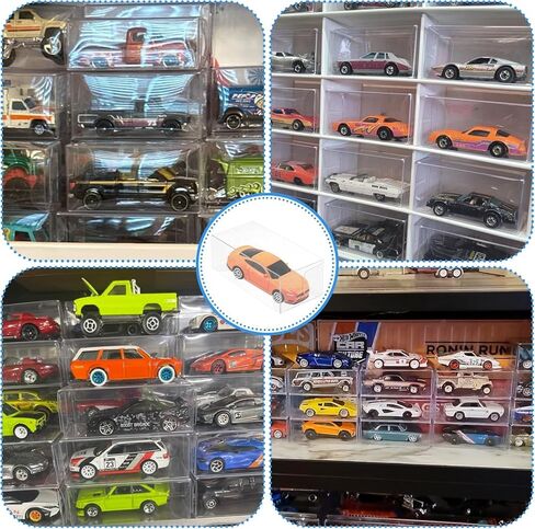 200 PCS 1/64 Display Case for Model Car,Clear Storage Display Case,Model Cars Protector for Hot Wheels (3.2"×1.2"×1.6") in Saudi Arabia