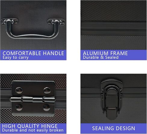 صندوق تخزين بطاقات الصف - حافظة بطاقات من سبائك الألومنيوم، مناسبة لقواعد بطاقات التداول PSA/BGS/CSG/MTG - مع مقصورتين، يمكنها حمل 40 بطاقة in Kuwait