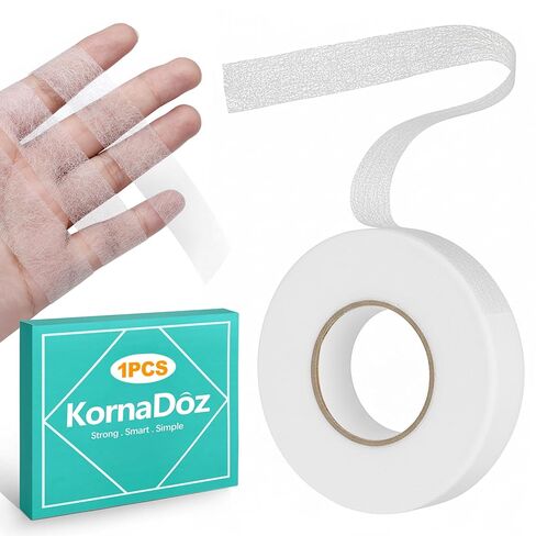 1 Roll 70 -Yard No-Sew Iron-On Hemming Tape Hemming Tape for Curtains Extra Strong & Washable for Fabrics, Pants, Curtains, Dresses & Clothing in Saudi Arabia