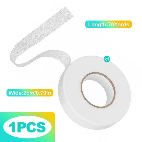 1 Roll 70 -Yard No-Sew Iron-On Hemming Tape Hemming Tape for Curtains Extra Strong & Washable for Fabrics, Pants, Curtains, Dresses & Clothing in Saudi Arabia