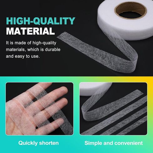 1 Roll 70 -Yard No-Sew Iron-On Hemming Tape Hemming Tape for Curtains Extra Strong & Washable for Fabrics, Pants, Curtains, Dresses & Clothing in Saudi Arabia