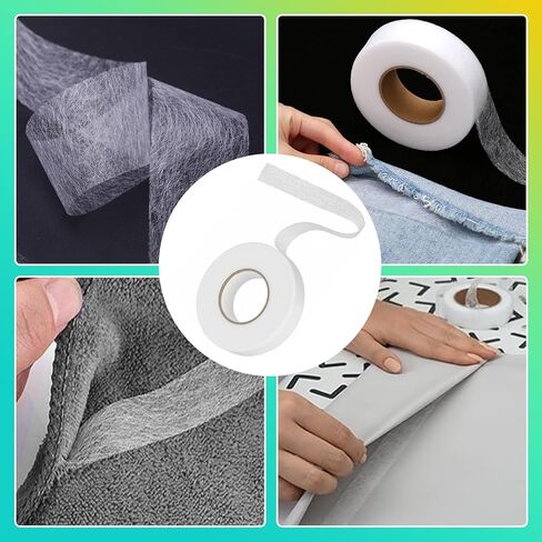 1 Roll 70 -Yard No-Sew Iron-On Hemming Tape Hemming Tape for Curtains Extra Strong & Washable for Fabrics, Pants, Curtains, Dresses & Clothing in Saudi Arabia