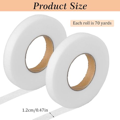 280 Yards Iron On Hemming Tapes, 4 Rolls 0.47 Inch Stitch Witchery Fusible Bonding Web for No Sew Fabric Fusing On Clothes Curtains Handmade Crafts in Saudi Arabia