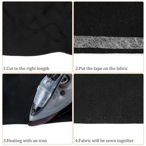 280 Yards Iron On Hemming Tapes, 4 Rolls 0.47 Inch Stitch Witchery Fusible Bonding Web for No Sew Fabric Fusing On Clothes Curtains Handmade Crafts in Saudi Arabia