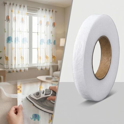 280 Yards Iron On Hemming Tapes, 4 Rolls 0.47 Inch Stitch Witchery Fusible Bonding Web for No Sew Fabric Fusing On Clothes Curtains Handmade Crafts in Saudi Arabia
