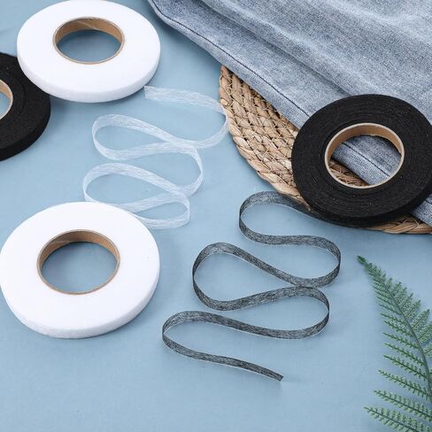 280 Yards Iron On Hemming Tapes, 4 Rolls 0.47 Inch Stitch Witchery Fusible Bonding Web for No Sew Fabric Fusing On Clothes Curtains Handmade Crafts in Saudi Arabia