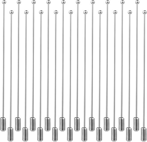 20 PCS Hat Pin Metal Stick Pin Brooch Pins for Crafts Silver Long Needle Suit Lapel Pins with Stopper for Men Women Suit Tie Hat Scarf Accessories in Saudi Arabia