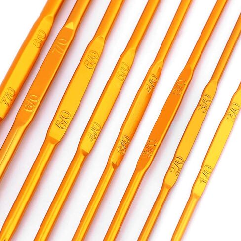 8Pcs Double End Crochet Hooks Set Knitting Needle Set Crochet Needles with Smooth Glide & Easy Grip for Knitting Lover Learner in Saudi Arabia