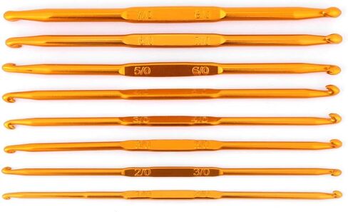 8Pcs Double End Crochet Hooks Set Knitting Needle Set Crochet Needles with Smooth Glide & Easy Grip for Knitting Lover Learner in Saudi Arabia