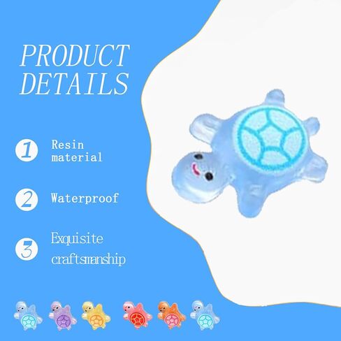 Mini Figures, 200 Pcs Mini Tiny Sea Resin Turtles Small Luminous Animals Figurines Miniature Plastic Ocean to Hide Glow in The Dark for Fairy Garden Micro Landscaping Home Decor Crafts in Saudi Arabia