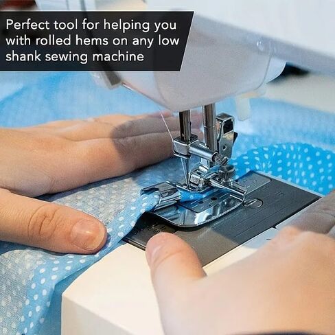 6pcs Hemming Foot Set Rolled Hem Presser Feet Compatible with Singer Brother Janome Sewing Machines in Saudi Arabia