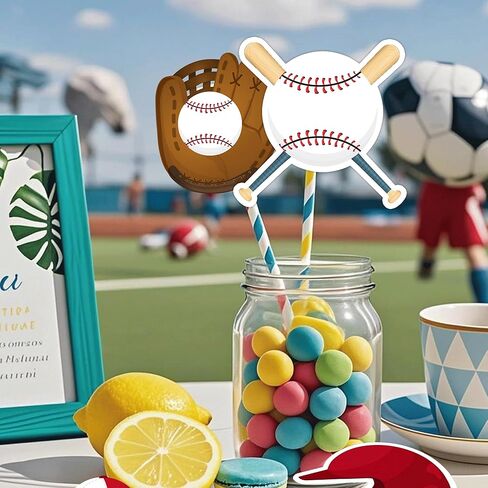 Baseball Cutouts for Bulletin Board 60 Pcs Baseball Paper Cutouts Sport Ball Cut Outs 4.7 Inch Bulletin Board Baseball Shape DIY Paper Cuts Gloves Hat Ball Cut Outs for Sports Theme Birthday Party in Saudi Arabia