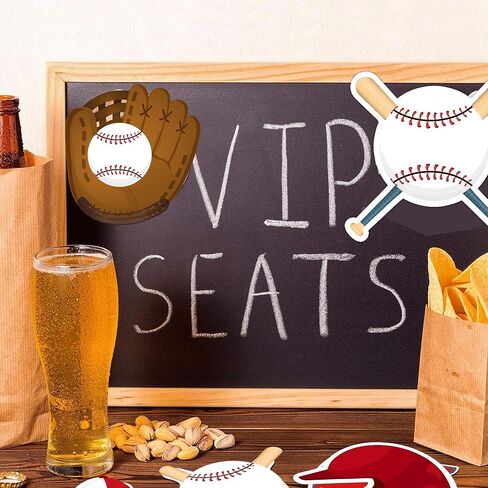 Baseball Cutouts for Bulletin Board 60 Pcs Baseball Paper Cutouts Sport Ball Cut Outs 4.7 Inch Bulletin Board Baseball Shape DIY Paper Cuts Gloves Hat Ball Cut Outs for Sports Theme Birthday Party in Saudi Arabia