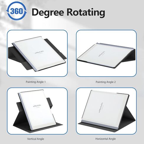 حافظة أوراق كتب رفيعة وخفيفة الوزن من E NET-CASE للورق الرقمي الرائع مقاس 10.3 بوصة (إصدار 2020)، وغطاء حامل دوار 360 درجة للورق الرقمي الرائع 2، مع حامل قلم رصاص (ذهبي وردي) in Kuwait