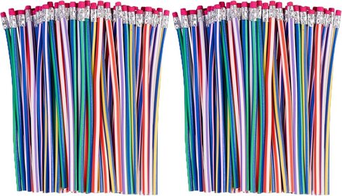 THE TWIDDLERS 70 Fun Novelty Bendy Flexible Pencils - Goodie Bag Filler, Birthday Party Toys, Classroom Gifts Party Favors for Boys & Girls in Kuwait