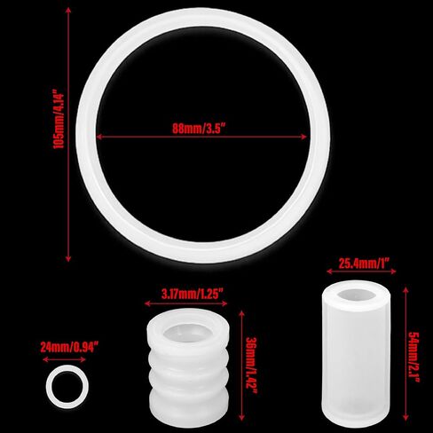 Ice Cream Machine Gasket Replacement for VEVOR | Food Grade Rubber Sealing Ring Tube Components fit for YIKAFU YKF COOCO Soft Serve Maker Accessories, 15PCS Silicone Seals O Rings Spare Parts in Saudi Arabia