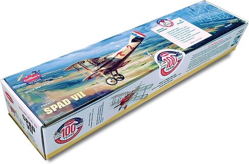 Guillow’s: 100th Anniversary Series - French Spad VII - Classic Balsa Wood, DIY Airplane Model Kit, 18" Wingspan, Laser-Cut, Scale WWI Ace Plane, 102 in Saudi Arabia