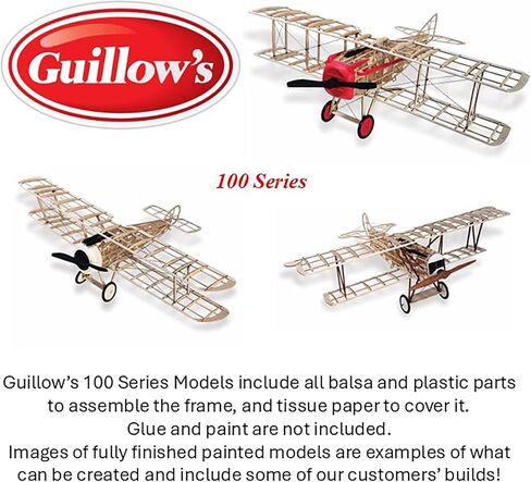 Guillow’s: 100th Anniversary Series - French Spad VII - Classic Balsa Wood, DIY Airplane Model Kit, 18" Wingspan, Laser-Cut, Scale WWI Ace Plane, 102 in Saudi Arabia