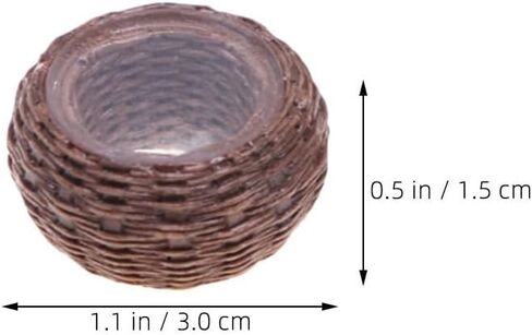 DOITOOL Miniature Table and Chairs Set: 1:12 Scale Miniature Dollhouse Accessories Mini Rattan Table and Chairs Dollhouse Furniture for Fairy Garden Micro Landscape Decoration in Saudi Arabia