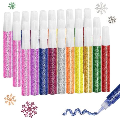 30 قطعة أقلام غراء لامعة، 10 ألوان غراء لامع، أقلام طلاء لامعة DIY، سكرابوكينغ اللوحة، لوازم تزيين البطاقات in Kuwait