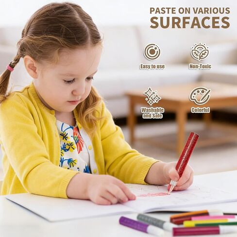 30 قطعة أقلام غراء لامعة، 10 ألوان غراء لامع، أقلام طلاء لامعة DIY، سكرابوكينغ اللوحة، لوازم تزيين البطاقات in Kuwait