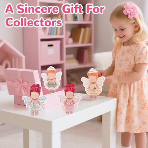 4Pcs Doll Clothes Compatible with Angel, Wing Tulle Skirt for 3 Inch Collectible Dolls Sweet Angel Accessories Display with Skirts and Tops for Adult Collectors Decoration（Pink Yellow Green Blue） in Saudi Arabia