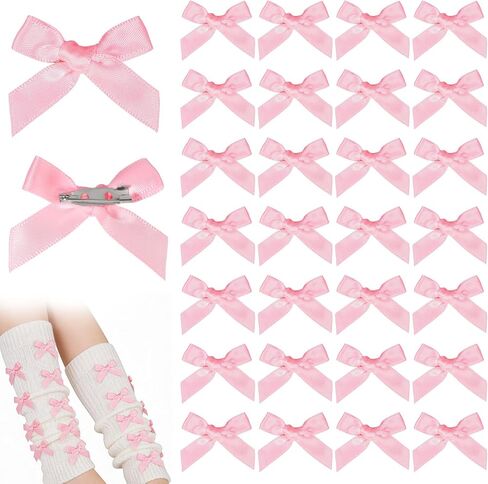 30Pcs Cute Safety Pins Pink Bow Cute Ribbon Bow Safety Pin Pink Ribbon Bowknot Brooch Pins Junk for Women Socks Shoes Shirts Bags Jeans Clothes Shawls Hats in Saudi Arabia