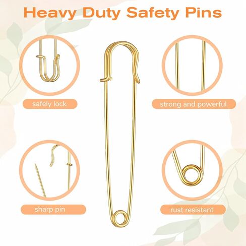 10 PCS Large Safety Pins Heavy Duty Safety Pins 3 Colors 4 Inches Extra Sturdy Pin for Fashion Sewing Quilting Blankets Upholstery Laundry Outdoor Craft Cloth Curtain Brooch Making in Saudi Arabia