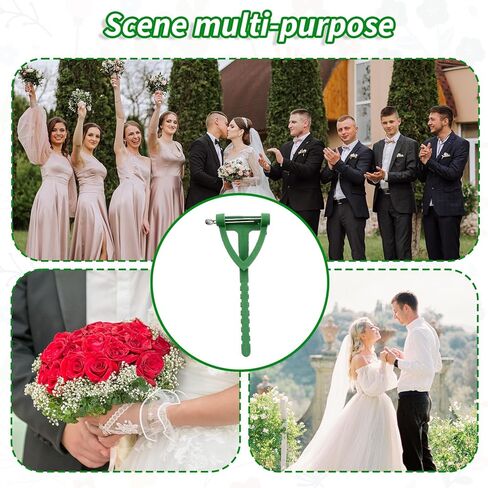 20 Pcs Boutonnieres Safety Pins, Buttonhole Flowers Pins Safety Pin Plastic Triangle Corsage Pin Buttonhole T Shape Holder Floral Brooches Holder Clips Making Supplies for Wedding Bride Groom DIY in Saudi Arabia