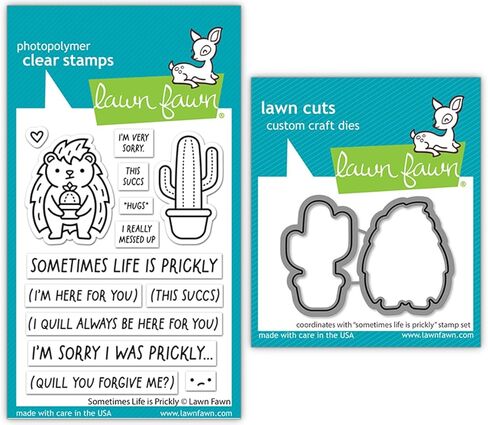 Lawn Fawn Sometimes Life is Prickly - Stamps & Dies - Two Item Bundle, medium in Saudi Arabia