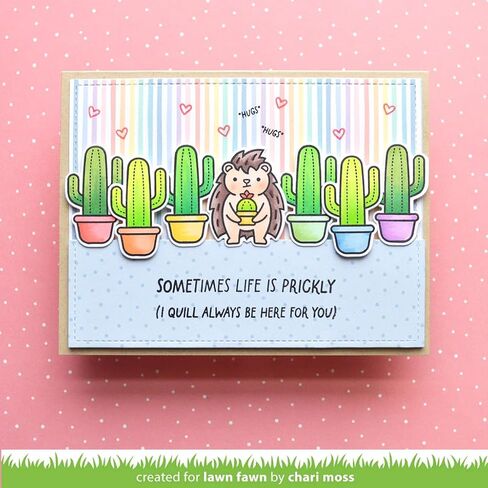 Lawn Fawn Sometimes Life is Prickly - Stamps & Dies - Two Item Bundle, medium in Saudi Arabia