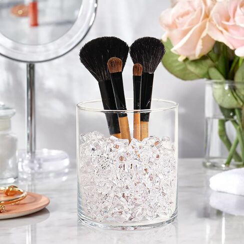 مكعبات ثلج وهمية، 100 قطعة صخور شفافة للمزهريات، 17 * 22 ملم ألماس بلاستيكي، مكعبات ثلج بلاستيكية حشو مزهرية للقطع المركزية in Kuwait