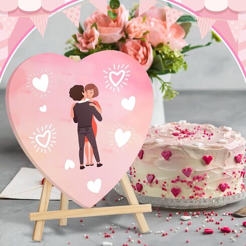 مجموعتان من مجموعات اللوحات القماشية على شكل قلب من Galentines مقاس 10 بوصة للبالغين باللون الأبيض جاهز للطلاء لوحة فارغة ممتدة من أجل Galentines Valentines Valentine Ladies Night Women Friends Gift in Kuwait