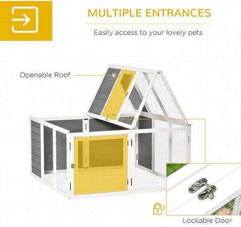 أرنب من الخشب الصلب، حظيرة دجاج خشبية كبيرة مع أسقف قابلة للفتح، موائل حيوانات صغيرة، بيت أرنب داخلي وخارجي، قفص خنزير غينيا، بيت الحيوانات الأليفة للهامستر، خنزير غينيا، ابن مقرض in Kuwait