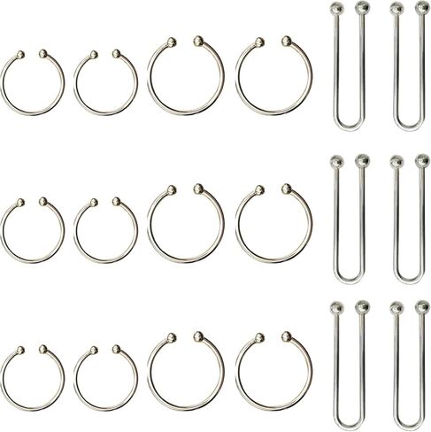 18 Pcs Metal Bikini Clips, 3 Sizes Alloy Bra Connector U Shape Ring Buckle Hook Closure for Sewing Swimsuit Lingerie Projects in Kuwait