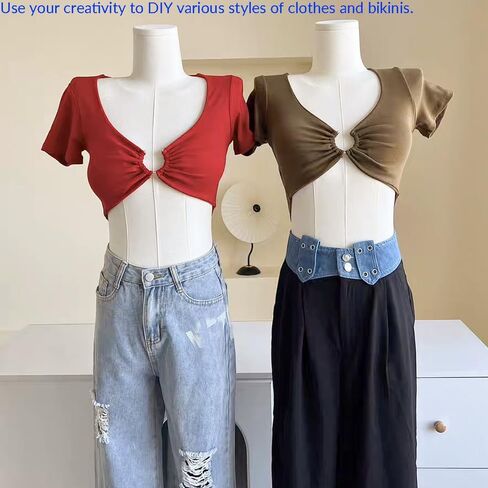 18 Pcs Metal Bikini Clips, 3 Sizes Alloy Bra Connector U Shape Ring Buckle Hook Closure for Sewing Swimsuit Lingerie Projects in Kuwait