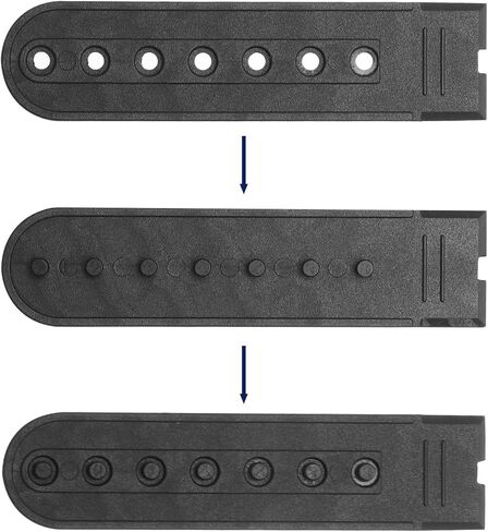 8 Pairs Snapback Extender Hat Extender Snapback Snap Extenders for Hats Plastic Snap Back Strap Replacement with 7 Holes for Repair Replacement Adjustment (Black, White) in Saudi Arabia