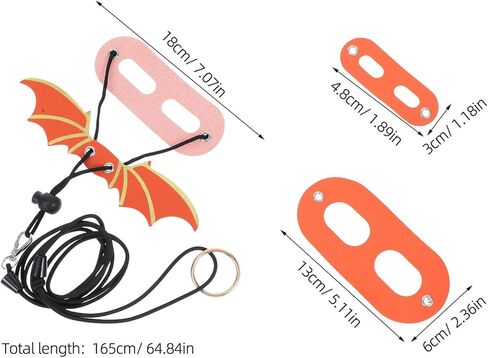 Adjustable Bearded Dragon Harness Leash Set with Lead Rope, Small Orange Reptile Lizard Traction Rope for Outdoor Escape Prevention and Walking Small Pets in Saudi Arabia