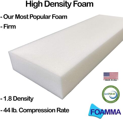 Foamma 2" x 29" x 29" High Density Upholstery Foam, Chair Cushion Square Foam for Dining Chairs, Wheelchair Seat Cushion Replacement in Saudi Arabia