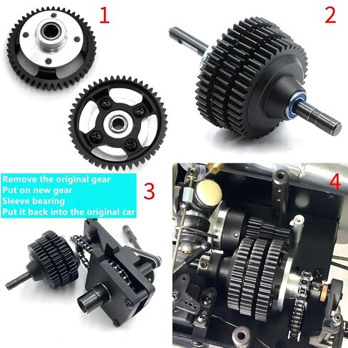 مجموعة قابض معدني لمعدات السيارات RC من الفولاذ 3 سرعات لـ 1/8 Kyosho Mad Force Kruiser Nitro Crusher FO-XX USA-1 أجزاء ترقية (40T/43T/46T) in Saudi Arabia