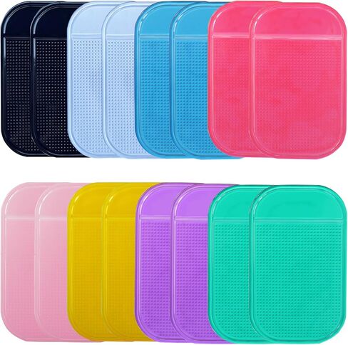 16Pcs Anti-Slip Tools Sticky Mat for Diamond Art Paintings, 5.6 x 3.3 Inch Non-Slip Universal Gel Pad for Holding Tray 5D Diamond Art Paintings Embroidery Accessories (16in1) in Saudi Arabia
