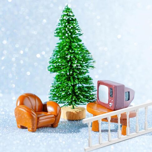 VICASKY Mini White Wooden Dollhouse Railing - 1:12 Scale Miniature Stair Railing & Furniture Decor, DIY Handrail Accessories for Fairy Models (12 Inch)​ in Saudi Arabia