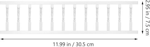 VICASKY Mini White Wooden Dollhouse Railing - 1:12 Scale Miniature Stair Railing & Furniture Decor, DIY Handrail Accessories for Fairy Models (12 Inch)​ in Saudi Arabia