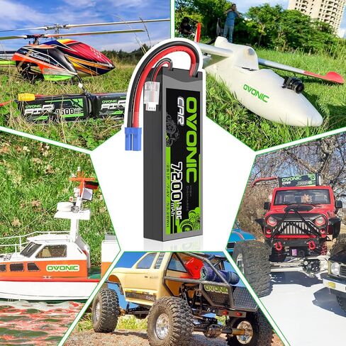 OVONIC 2S LiPo Battery 7200mAh 7.4V 130C RC Battery with EC5 Connector in Saudi Arabia