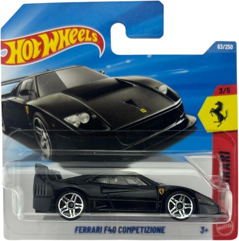 Hot Wheels Ferrari F40 Competizine [Black] 3/5, 63/250, 1:64 Scale Diecast Toy Vehicle in Kuwait
