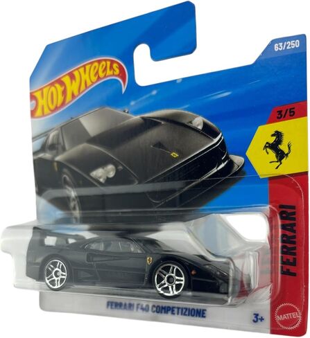 Hot Wheels Ferrari F40 Competizine [Black] 3/5, 63/250, 1:64 Scale Diecast Toy Vehicle in Kuwait